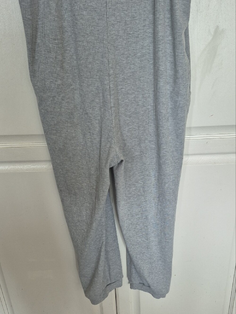 Light Gray Ribbed Cozy Jumpsuit - Picture 6 of 6